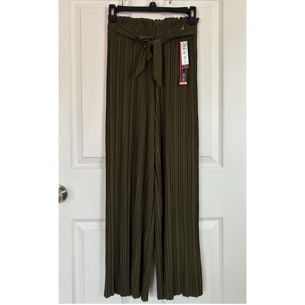 New Mix Wide Leg Paper Bag Waist Trousers